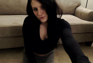 18 year old girl Hailey Little takes off yoga attire to stand naked